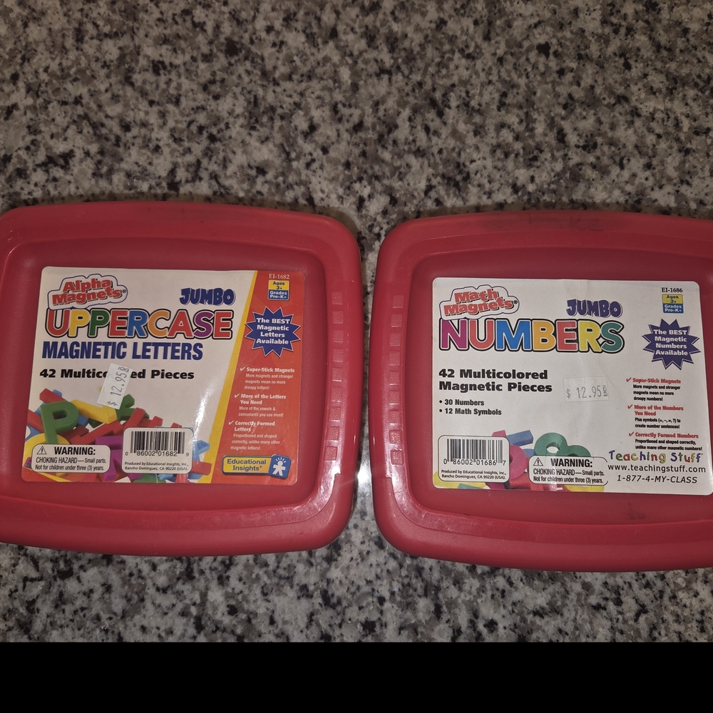 Jumbo Magnetic Letters & Numbers Set Used Great Condition